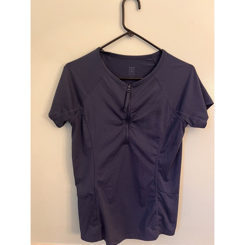 Title Nine Sunbuster 1/2‎ Zip Short Sleeve Sun Shirt Women’s Size S Blue